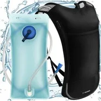 Trizand Drybag Fahrrad Rucksack mit Trinkblase 2L für Sport, Fahrrad & Outdoor (Trinkrucksack, Sportrucksack, Outdoor-Set, leicht & praktisch, Rucksack mit 2L Trinkblase, Schlauch & Zubehör für Outdoor), Ergonomischer Rucksack mit 2L Trinkblase, leic
