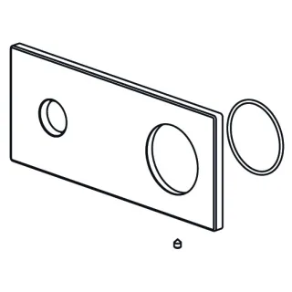 Abdeckplatte kpl.ELLA+BEVO, brushed steel,538553 538553
