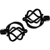 Liedeco Gardinenstangen-Endstück Helena, Gardinen, (Set, 2-St), für Gardinenstangen Ø 16 mm