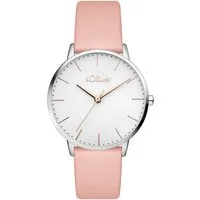 s.Oliver Quarzuhr Modern Basics SO-4468-LQ, Armbanduhr, Damenuhr, analog