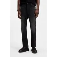 HUGO Tapered-fit-Jeans HUGO 634 aus Stretch-Denim, mit Knopfleiste