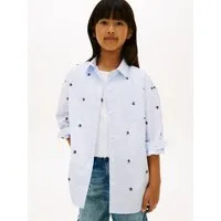 Tommy Hilfiger Hemdbluse STRIPED STAR SHIRT LONG SLEEVE Kinder bis 16 Jahre, mit Stickereien