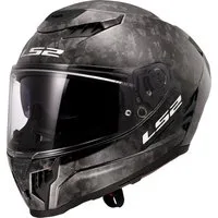 LS2 Motorradhelm FF807 Dragon Forged Carbon Helm, vorbereitet für Kommunikationssystem,Notfallsystem-Polsterung (EQ