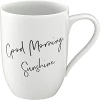 Villeroy & Boch Becher Statement Becher m.H. Good Morning Sunshine 0,34 l, Premium Porcelain