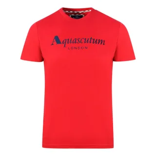 Aquascutum London Markenlogo Rotes T-Shirt