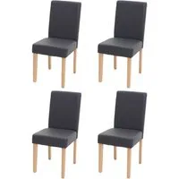 MCW Esszimmerstuhl Littau-4 (Set, 4 St), 4er-Set, Rutschfest durch Kunststoff-Bodenschoner, hohe Rückenlehne