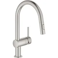 Grohe Standarmatur Minta Einhand-Spültischbatterie, Hochdruck, supersteel (32321DC2)