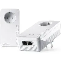 DEVOLO Magic 2 WiFi next Starter Kit Reichweitenverstärker, Powerline Mesh WLAN Verstärker 2x Adapter