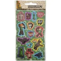 Minecraft Kreativset Minecraft Pixel Pals Puffiges Schaumstoff-Aufkleberset