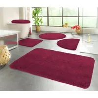 KiNZLER Badematte Chaozhou, Badvorleger, Badezimmer Teppich, Höhe 20 mm, rutschhemmend beschichtet, fußbodenheizungsgeeignet, Polyester, WC-Vorleger mit Ausschnitt, Badteppich, Uni Farben, weich, als rechteckig, rund & Set erhältlich