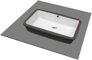 Neuesbad Serie 400 Waschbecken, Weiß, 500x300 mm NB1DECDT6U5U1