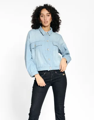 GANG Damen Essentials 94LILLY JACKET - wide fit crystal light blue
