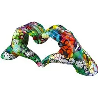Casablanca by Gilde Dekoobjekt Herz Hände Graffiti – Street-Art Skulptur 29 cm, 37210, modernes Wohnaccessoire in Herzform