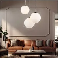 GLOBO LIGHTING Kugelleuchte, Leuchtmittel nicht inklusive, Design Decken Lampe Wohn Ess Zimmer Glas Kugel Hänge Pendel Leuchte