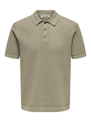 ONLY&SONS - ONSMOON REG 12 SS POLO KNIT NOOS - Gr. - M