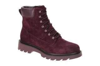 Tamaris 1-25909-41 537 Damen Stiefeletten merlot - bequeme Lace Up Boots