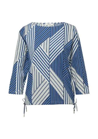 s.Oliver - T-Shirt blau/mehrfarbig - Gr. - 38