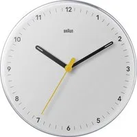 Braun Wanduhr Braun 67683 Quarz Wanduhr 230 mm Aktivweiß (matt) Leisegang-Uhrwerk