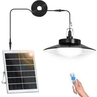 LMaxhome LED Solarleuchte Hängelampen Solar Deckenleuchte Outdoor, 5 Modi mit Fernbedienung IP65, Trennbar - 1 Lampe (Neu verbessert), LED fest integriert, Warmweiß/Kaltweiß Wahlbar, mit Bewegungsmelder und 5m Kabel, Solarlampe für Garten, Terrasse