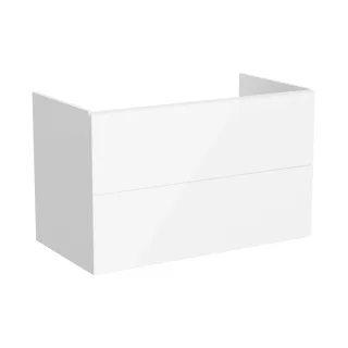 VitrA New Metropole Pure Waschtischunterschrank mit 2 Vollauszügen 98 x 52 x Weiß Hochglanz,67426 67426