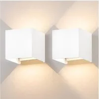 ZMH LED Wandleuchte Innen Flurlampe Innen Wandlampe Aussen Whonzimmer, Außenwandleuchten, LED fest integriert, 3000k, 5W, UP und Down