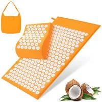 Youyijia Akupressurmatte Akupressurmatte & Kissen Set – 100% Kokosfaser Füllung