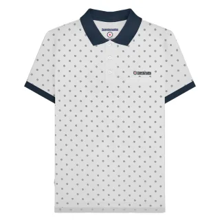 Lambretta - "AW24" Poloshirt für Herren (Weiß/Marineblau)