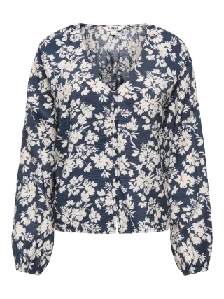 ONLY - ONLZION STRYLA L/S BUTTON TOP WVN - Gr. - S