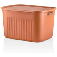 Luxury Bites Aufbewahrungsbox mit Deckel, 20L-15L -10L BPA-freie Kunststoff, nestbar und stapelbar (6 Farben, 9 Farbkombiationen, 3er Set)