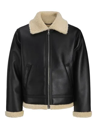 JACK&JONES - JORNORREBRO AVIATOR JACKET SN Schwarz - Gr. - XL