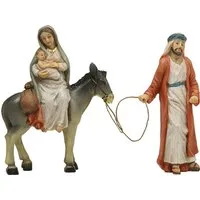 FADEDA Krippenfigur 2x FADEDA Hlg. Familie auf der Flucht, Höhe in cm: 15