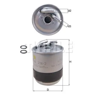Mahle Kraftstofffilter Chrysler Jeep Mercedes Mitsubishi Smart KL228/2D