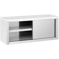 Royal Catering Wandhängeschrank 120 x 40 x 50 cm Edelstahl Hängeschrank mit Schiebetüren 65kg pro Fach, verschiedene Größen