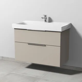 Sanipa 3way Waschtischunterbau zu Geberit Xeno2 Waschtisch mit 2 Auszügen, Kaschmir-Matt UP6611U