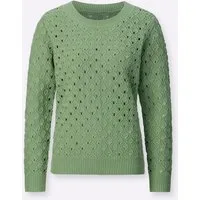Sieh an! Strickpullover Ajour-Pullover Langarm Ajour