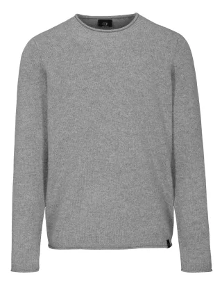 COMMANDER Finest Clothing - Rdh.-Pullover Rollkante, uni tech grey mel. - Gr. - XXL