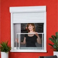 matrasa Insektenschutz-Fensterrahmen vormontiert für Fenster mit Rollladen – Fliegengitter ohne Bohren, Werkzeuglose Montage in 5 Minuten, Zum Einsetzen in die Rolloschienen