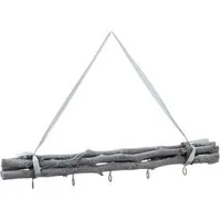 NaDeco Bastelnaturmaterial Maulbeeren Bündel grau weiß ca. 50cm, mit 5 Haken und Stoffband