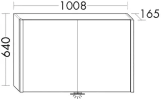 Burgbad Spiegelschrank Bel Lack Matt 640x1008x165 Bel Lack Matt, SPRY100PN274 SPRY100PN274