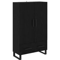 vidaXL Highboard Highboard Schwarz Eichen-Optik 69,5 x 30 x 115 cm Holzwerkstoff (1 St)