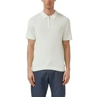 s.Oliver Poloshirt mit Strick-Muster und kurzes Reißverschluss