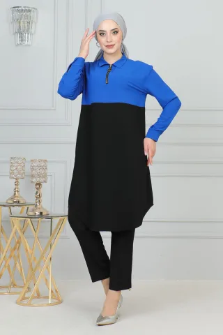 Reißverschluss Detailed Tunika Indigo