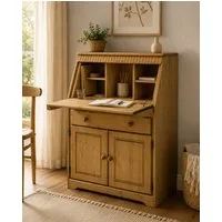Clever-Moebel Sekretär Sekretär aus Kiefernholz im Landhausstil Schreibtisch, Breite: 83cm, Tiefe: 41cm, Höhe: 111cm