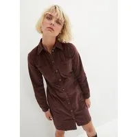 bonprix Hemdblusenkleid für Alltag, aus Baumwolle und Elasthan, mit Knopfleiste