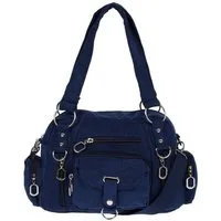 Christian Wippermann Henkeltasche Damenhandtasche Schultertasche Tasche Umhängetasche (1-tlg, 1-tlg), Canvas Shopper Crossover Bag