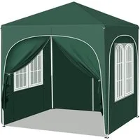 Woltu Pavillon, mit 4 Seitenteilen, 2x2 m, mit 4 Seitenwänden, höhenverstellbar, mit Tragetasche