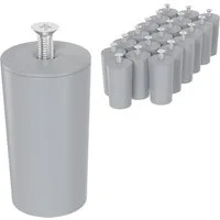 ECENCE Rollladen-Anschlagstopper 20er Set Anschlag-Puffer Grau Stopper für 40mm, 20-St.