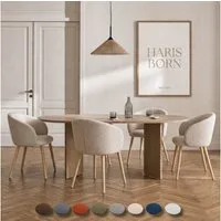 Haris Børn Esszimmerstuhl mit Armlehnen - Hochwertige Polsterstühle für Esszimmer (Set, 4 St), Premium Esszimmer Stühle & Wohnzimmer Stühle