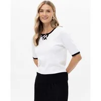 Passioni 3/4-Arm-Shirt mit Schleifendetail