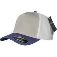 Macma Baseball Cap Baumwoll Basecap "CrisMa" / mit Mesheinsatz / Farbe: blau-weiß-grau